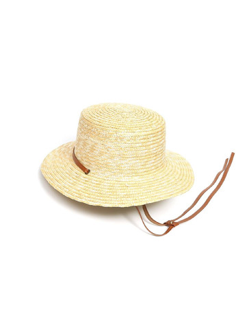 Шляпа канотье женская с ремешком солома желтая DONNA LuckyLOOK 855-589 (289478338)