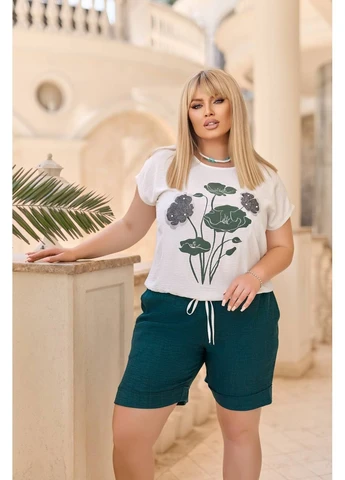 Летний женский костюм футболка + шорты. No Brand (391545543)