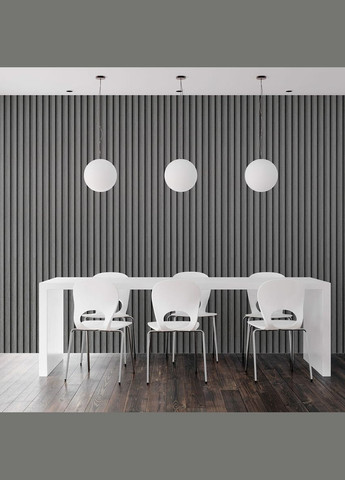 Декоративная стеновая рейка 160*23*3000мм (D) SW00001534 Серебряная Sticker Wall (300579156)