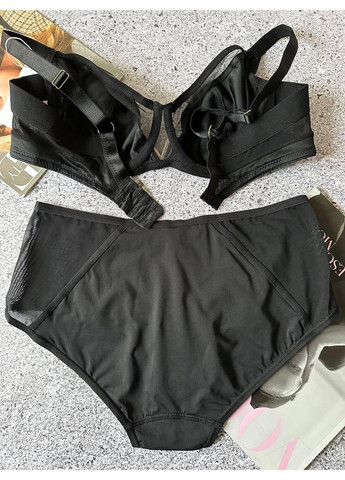 Чорний чорний комплект жіночої білизни Lanny Mode