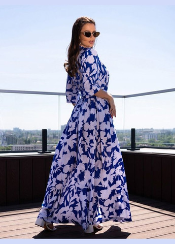 Синее повседневный женские платья 14714 ISSA PLUS