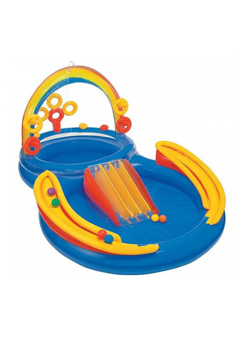 Дитячий надувний ігровий центр 57453 Веселка, 297-193-135см Intex (327217258)