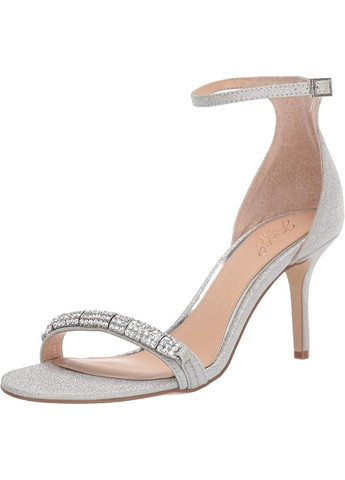 Серебряные jewel randy silver вечерние босоножки Badgley Mischka с камнями