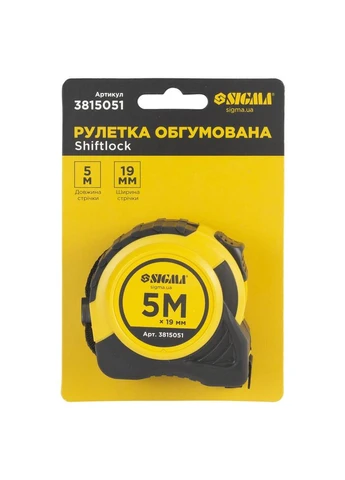 Рулетка shiftlock 5м×19мм (3815051) Sigma (395989662)