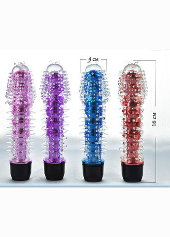 Женский двойной вибратор с шипами вагинально-анальный с лубрикантом клубничным No Brand (340914634)