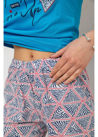 Голубая всесезон пижама женская с принтом Sport Line