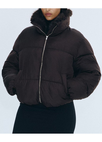 Темно-коричнева зимня куртка H&M