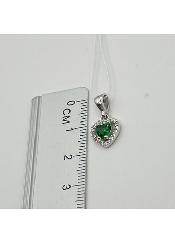Кулон серебряный с кубическим цирконием "Сердце" 1,13 г No Brand (369737041)