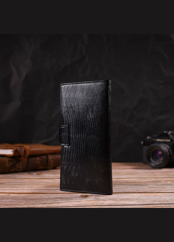 Гаманець чоловічий шкіряний з тисненням 21913 Чорний Canpellini (306881424)