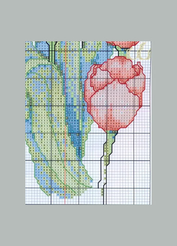 Набір для вишивання хрестиком по нанесеному на канву схемі "Tulip 5". AIDA 14CT printed 31*30 см Joy Sunday (313614635)