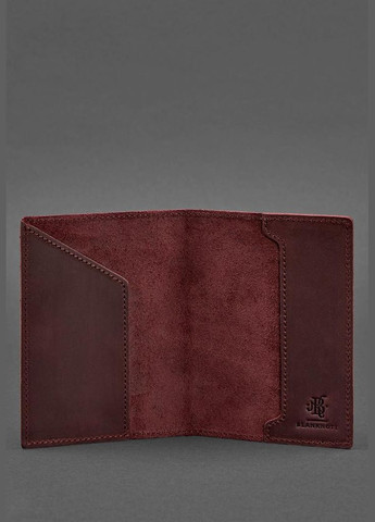 Шкіряна обкладинка для паспорта з канадським гербом бордова Crazy Horse (A-027232) BlankNote (329186664)