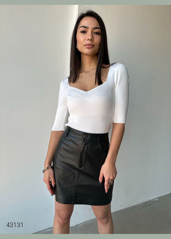 Белый демисезонный джемпер женский с короткими рукавами джемпер Liton