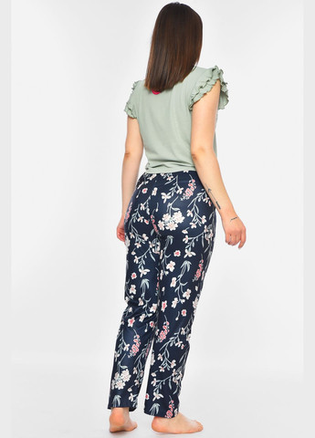 Мятная всесезон пижама женская мятного цвета комбинезон Let's Shop