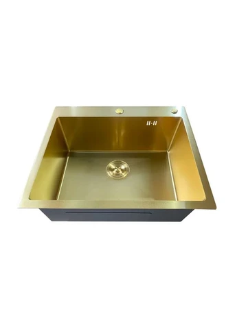 Мойка нержавеющая сталь 600х500 мм матовое золото Micro Decor Mixxus (402219535)