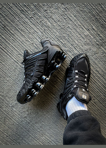 Чорні Осінні кросівки nike shox tl 'triple black" kbr-26983 No Brand