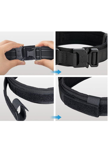 Ошейник для собак, нейлоновый с металлической пряжкой-фастекс, Черный M (38-47см) No Brand (299915644)