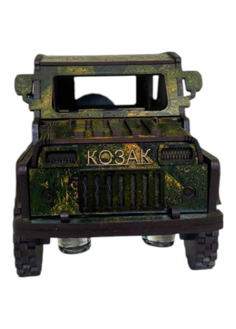 Подарочный Мини Бар Военная машина "Казак" 33x18x16.5 см. (4 рюмки). Отличный подарок! No Brand (363133025)