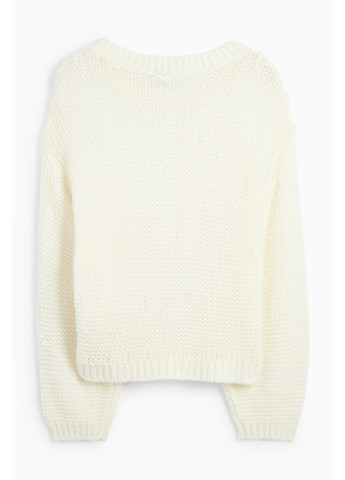 Молочний демісезонний светр в складі з вовною C&A