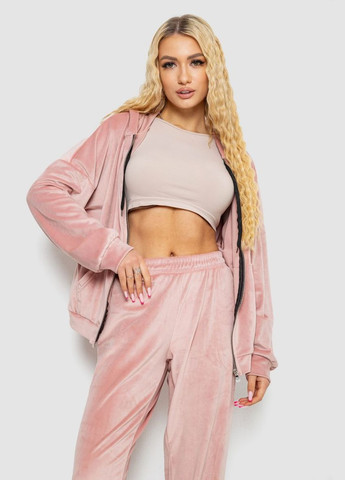 Спортивний костюм жіночий велюровий, колір темно-бежевий, Ager (327366706)