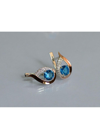 Серебряные серьги с золотыми накладками Silver Style (367112279)