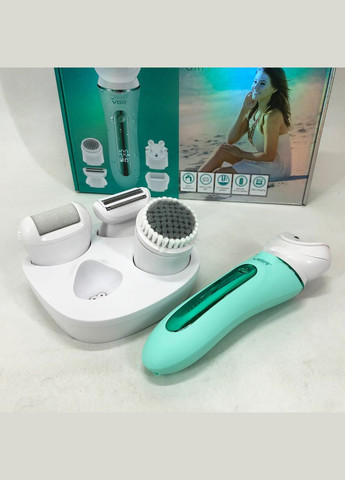 Епілятор 5 в 1 V-751, 5 насадок. Колір: зелений VGR (364666117)