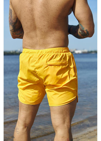 Мужские желтые пляжные плавательные мужские шорты с хорошей посадкой, легкие пляжные быстросохнущие для отдыха Intruder