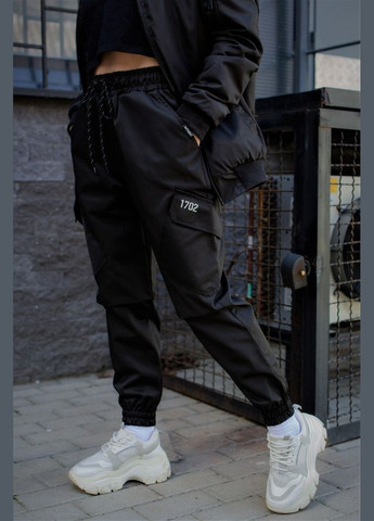 Чорні штани карго Without Bayraktar Black No Brand (322700177)