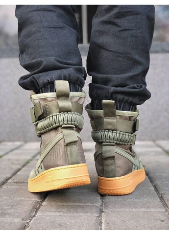 КРОССОВКИ ЖЕНСКИЕ NIKE SPECIAL FLED AIR FORCE 1 HAKI НАЙК АИР ФОРС No Brand комбинированные демисезоны (392029939)