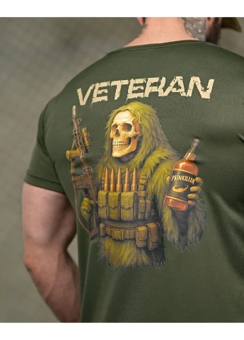 Тактическая футболка SELION Veteran олива ТР6928 No Brand (393646112)