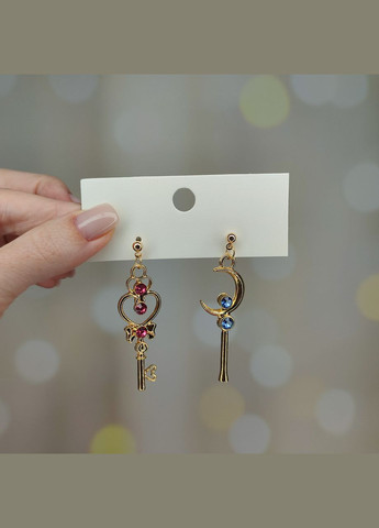 Сережки "Лунный жезл. Ключ пространства-времени. Сейлор Мун" SureGeek (317046628)