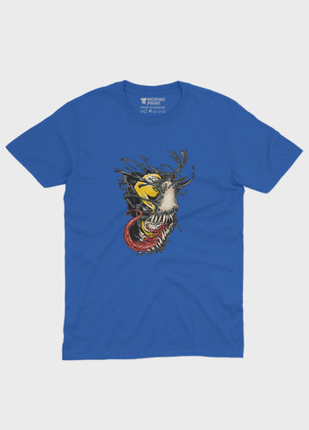 Синя демісезонна футболка для хлопчика з принтом суперзлодія - веном (ts001-1-brr-006-013-003-b) Modno