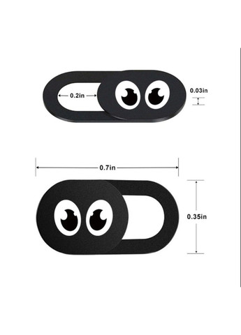Шторка для камеры защитная на камеру смартфона планшета ноутбуку 6 шт с рисунком Чёрная Neon (341534136)