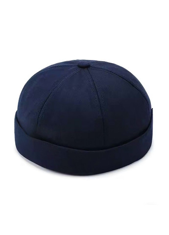 Кепка Докер Классический (Однотонный, мини бини, бескозырка) без козырька Темно-Синий, Унисекс WUKE One size No Brand (330224211)