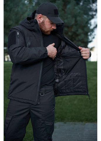 Тактическая военная мужская зимняя куртка Yinren 2.0 Черная No Brand (372474264)