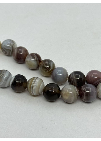 Агат Ботсвана на нитці без застібки 10 мм 40 см Комбінований No Brand (372468123)
