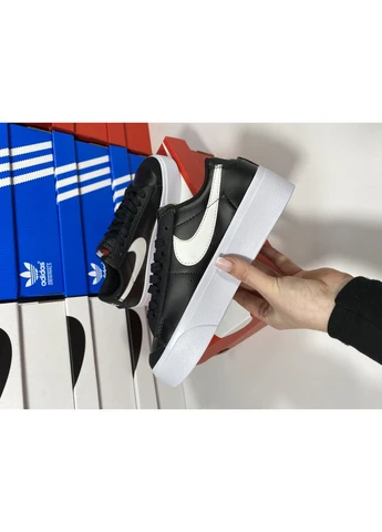 Чорні літні кросівки nike blazer low black найк блейзер No Brand