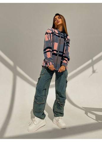 Жіноча кофта-сорочка оверсайз в клітинку MonCher (349453425)