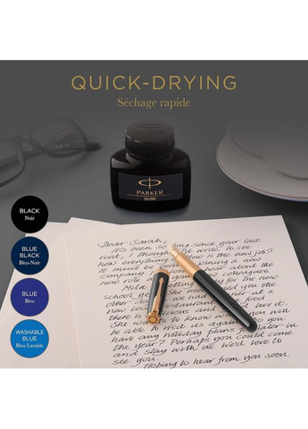 Чорнило Quink для пір'яних ручок Чорне 11 010BK1 Parker (361448124)