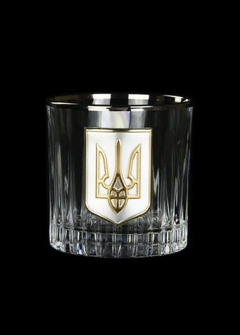 Набір для віскі "Тризуб" графін та 6 келихів кришталь, платина, захисний лак (GPB7TRY2PG/L) Boss Crystal (302666419)