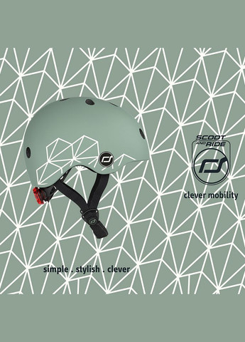 Шлем защитный Scoot and Ride с фонариком, р.XXS/XS, зеленый () Scoot&Ride SR-181206-GREENLINES (335031244)