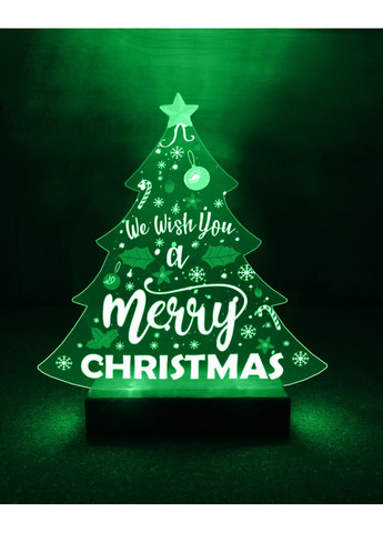 Новорічний нічник Ялинка Merry Christmas (дизайн 36.2) Creative (368775155)