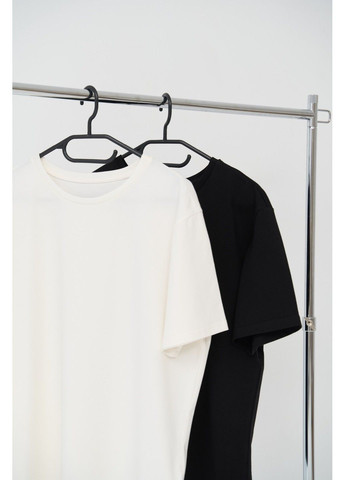 Комбінована набір футболок чоловічих cotton basic 2 шт (молочна, чорна) Handy Wear