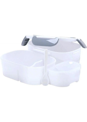 Ланч-бокс з підігрівом 450мл 650мл сірий контейнер для їжі з ручкою та столовими приладами Kamille (368991228)