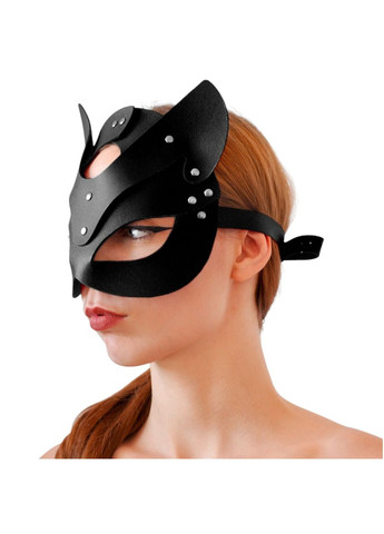 Маска кошки из натуральной кожи черная эротическая маска для ролевых игр Art of Sex (322068534)