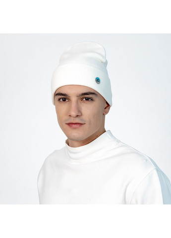 Шапка біні чоловіча віскоза біла CHERIL 573-970 LuckyLOOK 573-970М (322791602)