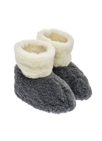 Чуні чоловічі з мериносової вовни овчини (сірі з білим верхом) Olli (360642442)