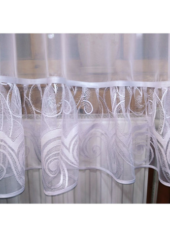 Фіранка коротка кухона Ніжність біла ажур No Brand (372133997)