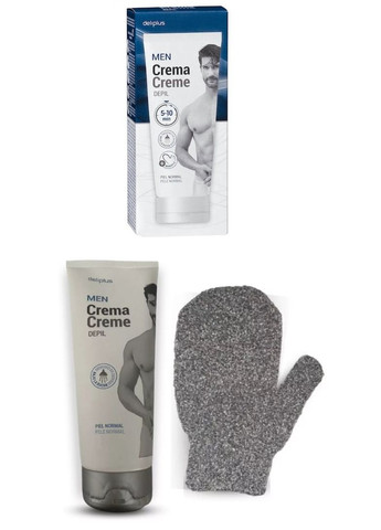 Крем для депіляції чоловічий під душ включає рукавицю Men Crema Depil 200 ml Deliplus (290011673)