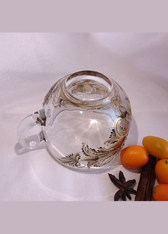 Чашка прозора скляна з авторським розписом ручної роботи "Коричнева лілія" No Brand (349842281)