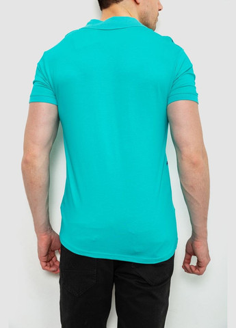 Бірюзова поло чоловіче в смужку 214r141 з коротким рукавом Ager